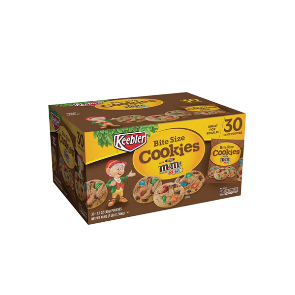 Keebler M&M Mini Cookie Snack Packs, Chocolate Chip, 1.6 Ounce Pouch, 30  Pouches per Carton