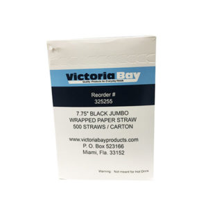 Victoria Jumbo Black Paper Straws (500 ct)