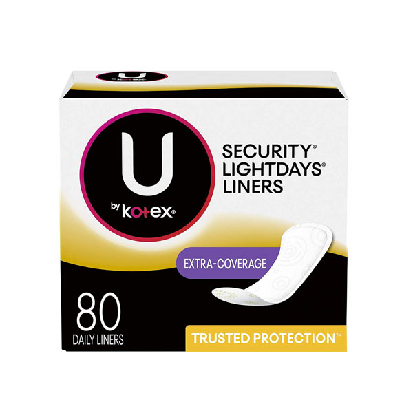 Kotex Liners Extra Coverage (80 ct) Lil General’s