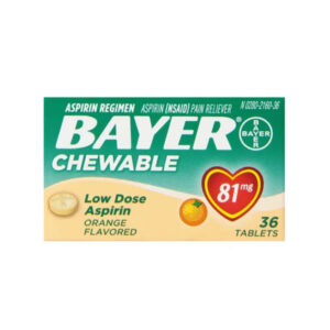 Bayer Aspirin Chewable Low Dose Orange (36 ct)