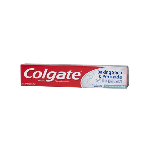 Colgate Baking Soda And Peroxide Whitening Toothpaste – 6oz Tube, 2-Pack – Fresh Mint, Whitening Formula