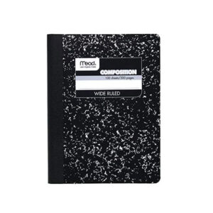 Mead Black And White Composition Book Wide Ruled 100 Sheet