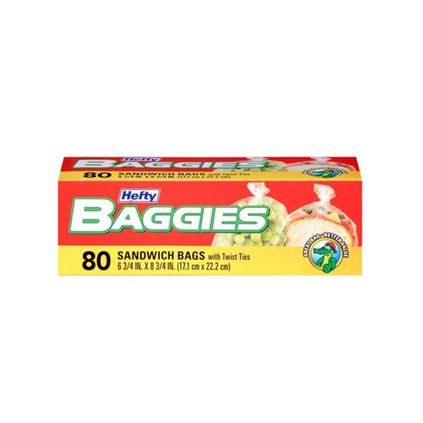 Hefty Baggies Food and Sandwich Bags QT (80 ct)